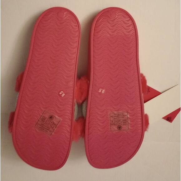 🆕🩴Juicy Couture J-WAKE Bright Pink Slide Slipper - Sz 9-1/2 - Picture 3 of 3